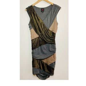BEBE 2B BeBe Jersey Metallic Dress Medium